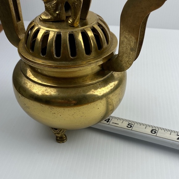 Vintage Brass Incense Burner Lion - Picture 13 of 14